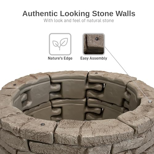 RTS Home Accents Rock Lock Raised Garden Bed Kit 48" Round
