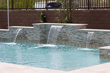 Tomaso 18" ABS Waterfall Cascading Sheer Descent Water Feature Spillway Pool Spa Wall Mount - Gray Plastic (18")
