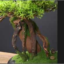 Bonsai Living Room Entrance TV Cabinet Furnishings Simulation Bonsai Coffee Table Desktop Decorative Chinese Feng Shui Ornaments Plant