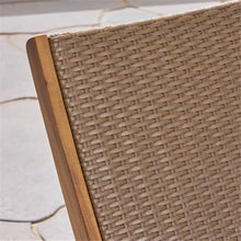 Noble House Banzai Outdoor Wicker and Wood Chaise Lounge Set of 4 Brown