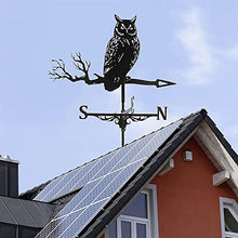Owl Practical weathervane Classic antirust Outdoor Farm Barn Stake Ornament Wind Chime Weathervane for Roof Garden Decoration Wind Direction Indicator