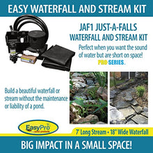EasyPro Pond Products Pro-Series Just-A-Falls Pondless Waterfall Kit with 18" Spillway and 45 Mil EPDM Liner Black