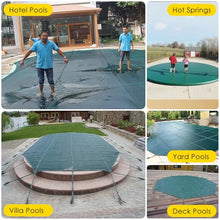 LZMZMQ Round Pool Safety Cover 6 8 10 12 15 18 24 30 ft, Heavy Duty Green Mesh Winter Pool Covers for Children & Pets Safe Guard, Custom Size(32ft/980cm)