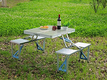ONMYJFD Outdoor Folding Table Chair Camping Aluminium Alloy Picnic Table Waterproof Folding Table Desk for Beach Table Camping(White-Fruit peach5)