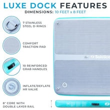 Solstice Inflatable Luxe Tract Dock Gray 10'x8'