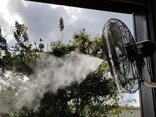 mistcooling Misting Fan Kit - 24 Inch High Velocity Outdoor Fans - with 1500 PSI High Pressure Misting Pump - Stainless Steel Ring- (1 - Fan 24" OSC Black)