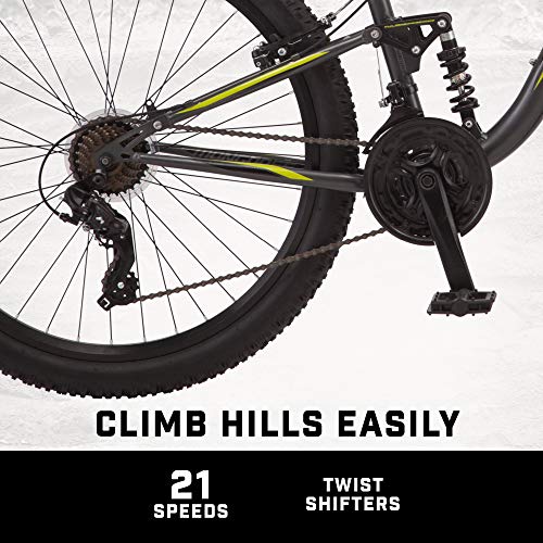 Mongoose Status 2.4 Mountain Bike Dual Suspension Dark Silver