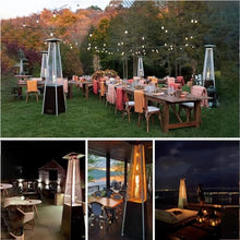 Outdoor Heaters, Outdoor Patio Propane Space Heater, 48,000 BTU Pyramid Propane Heater, Patio Heater, Portable Heater, W/Wheels, Protective Cover B