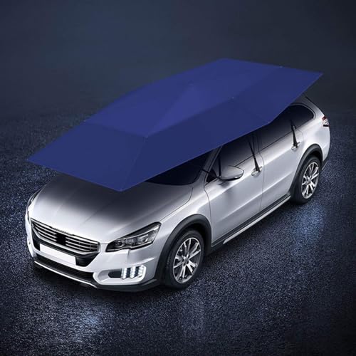 Portable Car Umbrella Tent Cover, Car Tent Cover Roof Canopy, Car Umbrella, Canopy, Dual-Use Umbrella,Blue-4.5m