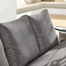 Modway Terrace Aluminum Outdoor Patio Sofa in Carbon Graphite