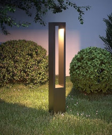 Outdoor Wall Lights Outdoor Landscape Path Light Modern LED Pathway Light Waterproof Bollard Lighting Fixture Garden Lawn Lamp for Patio Porch Courtyard Driveway Waterproof Pillar Lamp(80CM/31.5in)