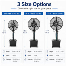 WAMJ AQDY Outdoor Misting Fan with 12 Gal Water Tank and Pump