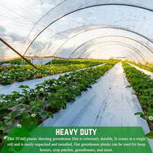 Farm Plastic Supply - String Reinforced 4 Year UV Resistant 10 mil Clear Greenhouse Plastic Sheeting - 4 Year UV Resistant Polyethylene Greenhouse Film, Hoop House Green House Cover (24' x 40')