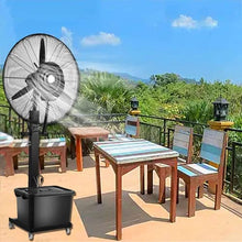 CUTPOIY Oscillating Misting Fan, 43L Tank, 3 Speeds, Industrial Standing Pedestal Fan for Cooling Shop, Garage, Barn or Workspace, 80CM