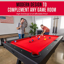 GoSports 7 ft Pool Table with Wood Finish Red