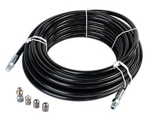 Sewer Jetter Hose & 4 Nozzles 1/4in.x 50ft. 4400 PSI & 4.8 Orifice Stainless Steel DLX Thruster Flusher Degreaser Spinner