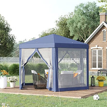 YMGSCC Reception Gazebo Type Hexagonal Gazebo with Net for Garden and Terrace Ø3.9 M Water Repellent Polyester Material ()