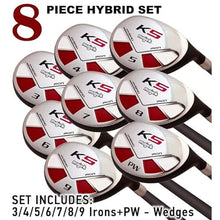 Majek Women's Golf Hybrid Complete Set Black Crown & Red Accents