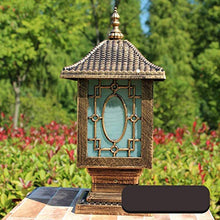 ZEELYDE Post Lights Outdoor,Retro Style Countyard Fence Wall Lamp Waterproof Outdoor Post Column Headlights Villa Balcony Garden Lights