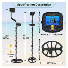 FENOKD Metal Detector for Adults, GT800-1 Underground Gold Metal Detector Waterproof Adjustable Tracker De Metales ing Circuit Wire