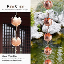 WKNHHL Rain Chain, Copper for Garden Decoration, Temple Villa Courtyard Rain Gutter Drain Chain, Adjustable Length,260cm (8.5ft)