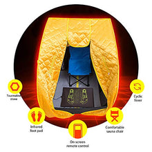 YUEWO Household Far-infrared Sweat Steaming Box Tourmaline Sweating Room Dry Steaming Room Full Moon Sweating Sauna Box (Silver)