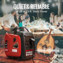 SIOKIUU 2500W Portable Generator Super Quiet Inverter Generator Ultra Lightweight for Home Backup Outdoor Camping, CO Sensor Protect, EPA, ECO Mode