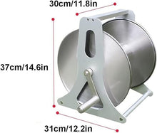 DOIBG Retractable Hose Cart Portable Hose Pipe Reel,Stainless Steel Heavy Duty Retractable Garden Hose Reel Hideaway-with 15m Hose