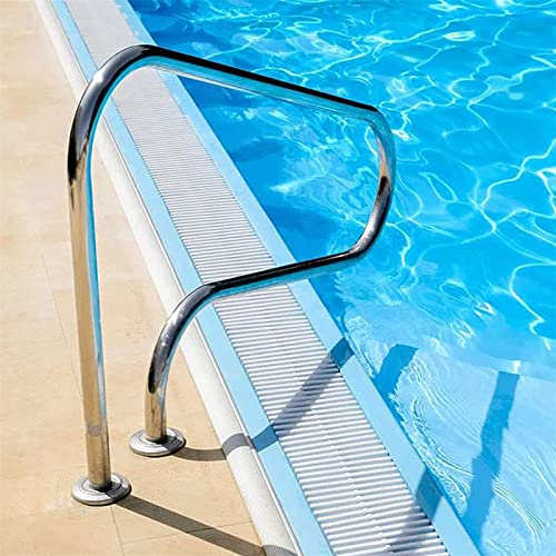 Handrail Pool Safety Handrail with 4ft Royal Blue Cover, 304 Stainless Steel Pool Railing, Swimming Pool Hand Rail - 250LB Load-Bearing