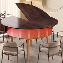 ZDJZMGZ Portable Round Foldable Table Top, 59'' Walnut Wood Circle Table, No Legs Dining Table, Kitchen Patio Banquet Extender, Temporary Desktop Solution