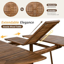 SKJDCSDLLSN Patio Dining Set with Extendable Round Table, 5-Piece