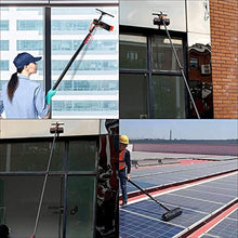 Cleaning Solar Panels Window Cleaning Brush Equipment, Water/Hose Fed Pole, Photovoltaic Panel Cleaning Brush Extendable Cleaner Conservatory Roof 3.6m/12ft