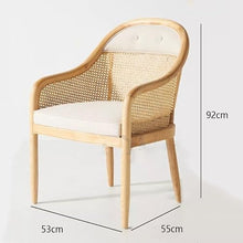 Office Kitchen Armrest Dining Chair Rattan Outdoor Ergonomic Wooden Party Furniture