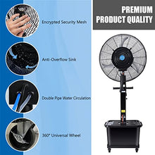 CUTPOIY Oscillating Misting Fan, 3-Speed Pedestal Fan with 11.5 Gallon Tank for Outdoor Barn, Garage, Shop, 71cm/28in