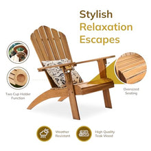 Cambridge Casual Lakeside Oversized Patio Adirondack Chair Set of 2 with Cup Holder