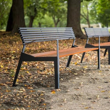 yinxx240708 Heavy-Duty Outdoor Benchs Steel Community Wood Rest, Outdoor Bench with Backrest Seating Triple, for Home Balcony Patio Lounge Slatted Seat for Park, Yard & Porch(X-Large)