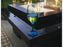 Hiland GSF-RFP 50,000 BTU Two Tier High Output Propane Fire Pit w/Table, Large, Black