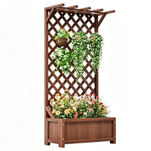 Outdoor Privacy Screen Planter with Trellis, Vertical Plant Support Stand, Thickened, Stable Structure, Suitable for Patios and Courtyards