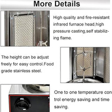 Electric Vertical Barbecue Grill, Gas Barbecue Grill Kebab Machine, Rotisserie Grills 360°Automatic Rotating Grill Oven, Stainless Steel Spinning Broiler Machine