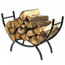 DJVHSRI Iron Arched Black Fireplace Front Firewood Shelf Firewood Storage Rack Flooring Home,