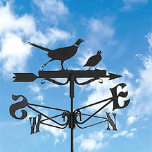 Weathervanee with Roof Mount Metal Weathervane Decoration Black Weather Vane Wind Direction Indicator Kit Metal Bracket Weather Vane for Roof Garden Home Garden Sheds Fence Posts Pergola (Bird)