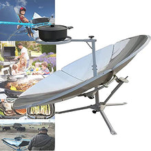 Solar Cooker Stove, Concentrating Solar Cooker, Outdoor Ovens,Camping Sun Oven Cooker Iron Bracket Solar Oven for Outdoor Backyard Patio