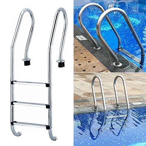 Swimming Pool Ladder for In Ground Pools Heavy Duty 3-Step Stainless Steel Pool Step Ladder W/Non-Slip Footstep 331 Lbs Capacity