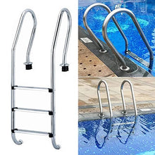 Swimming Pool Ladder for In Ground Pools Heavy Duty 3-Step Stainless Steel Pool Step Ladder W/Non-Slip Footstep 331 Lbs Capacity