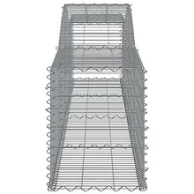 Arched Gabion Baskets 2 pcs Galvanized Iron for Outdoor Plants White Black