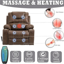 HTERWQEA Dual Motor Power Lift Recliner for Big Tall with Massage Heat