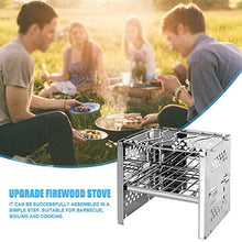 HUSHHAAMPP Outdoor Camping Barbecue Grill Rack Mini Folding Stainless Steel Stove Roaster Charcoal BBQ Oven Set Home Picnic Travel Cookware