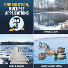 Ice Away Pond and Dock Deicer, 1/2 HP 230v, 50ft Long Power Cord – Deicer for Large and Small Outdoor Ponds and Lakes with Fish, Prevents Ice Build Up – Energy Efficient Pond De-Icing System