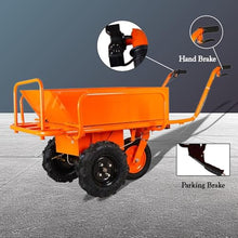 Coolpleasant Electric Wheelbarrow,400kg Capacity Heavy Duty Garden Cart with All Terrain Wheels,1500W Super Powerful Motor 48V&20AH Powered,for Garden Camping Outdoor Lawn Yard Farm Ranch