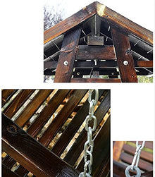 KYTGFH Patio Swing Porch Hang Club Bench Chair,Outdoor Patio Swing Chair Wooden Backyard Furniture Lazy Daze Hammocks Swing Bench Perfect Set
